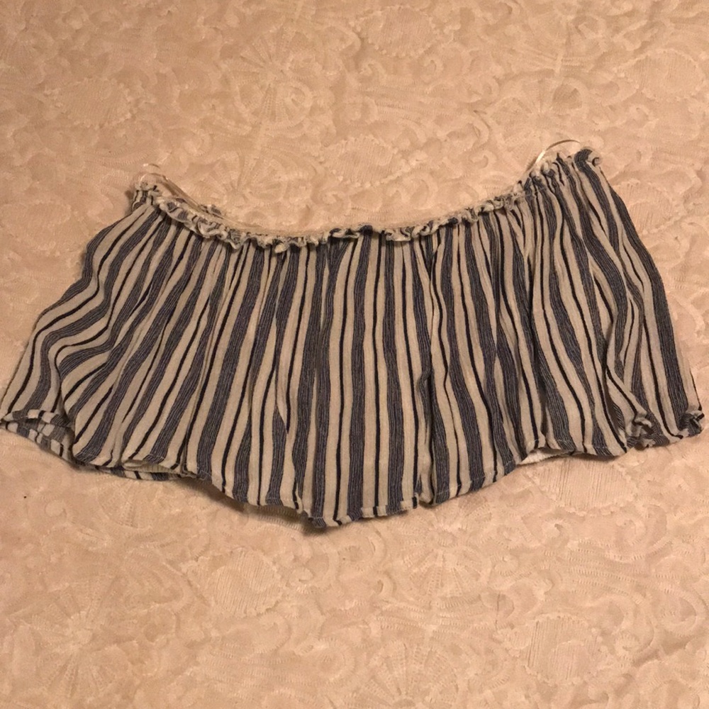 Pull and Bear cropped strapless top